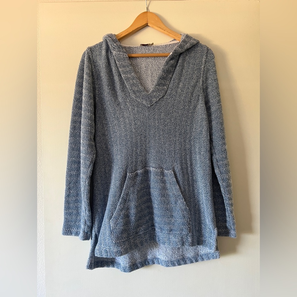 Faherty Blue V-Neck Sweater